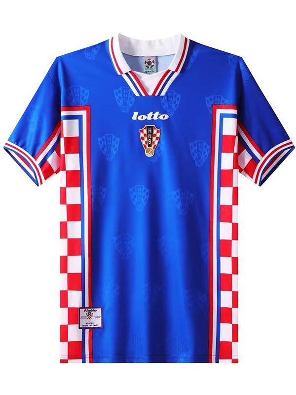 Croatia away retro jersey maillot match men's 2ed sportwear football shirt 1988